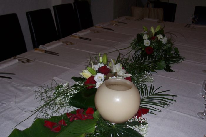 decorazione tavolo imperiale